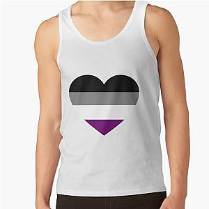 Asexual Flag Tank Tops - Asexual Pride Flag Heart  Tank Top RB1901