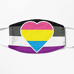 Asexual Flag Face Masks - Panromantic Asexual Flag Flat Mask RB1901