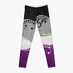 Asexual Flag Leggings - Asexual Ornamental Flag Leggings RB1901