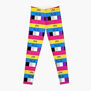 Asexual Flag Leggings - Panromantic Flag Asexual Flag Asexual I'm Ace T-Shirt Leggings RB1901