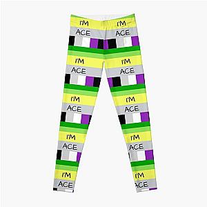 Asexual Flag Leggings - AROMANTIC FLAG ASEXUAL FLAG I'M ACE ASEXUAL T-SHIRT Leggings RB1901