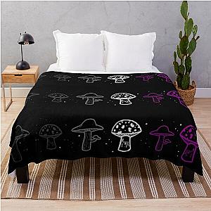 Asexual Flag Blanket - Asexual Mushrooms Throw Blanket RB1901