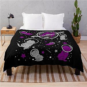 Asexual Flag Blanket - Asexual Cat in Space Asexual Pride Throw Blanket RB1901