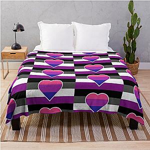 Biromantic Asexual Flag - Biromantic Asexual Flag Throw Blanket RB1901