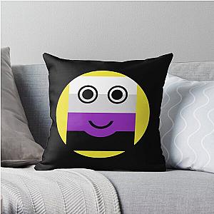 Asexual Flag Pillows - Asexual Smiley Asexual Emoji Asexual Flag Emoji T-Shirt Throw Pillow RB1901