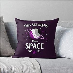 Asexual Flag Pillows - This Ace Needs Their Space For Aromantic Asexuals Throw Pillow RB1901