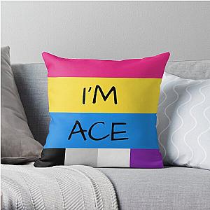 Asexual Flag Pillows - Panromantic Flag Asexual Flag Asexual I'm Ace T-Shirt Throw Pillow RB1901