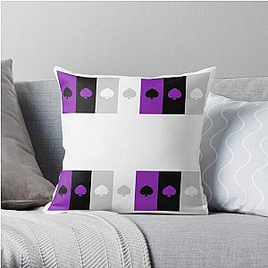 Asexual Flag Pillows - ASEXUAL FLAG ASEXUAL ACE OF SPADES ASEXUAL T-SHIRT Throw Pillow RB1901