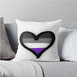 Asexual Flag Pillows - Asexual Heart Throw Pillow RB1901