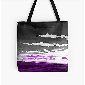 Asexual Flag Bags - Asexual Art Flag All Over Print Tote Bag RB1901