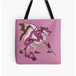 Asexual Flag Bags - Asexual Pride Flag Dragon (4th Edition) All Over Print Tote Bag RB1901