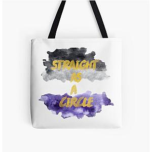 Asexual Flag Bags - Straight as a circle Asexual flag All Over Print Tote Bag RB1901