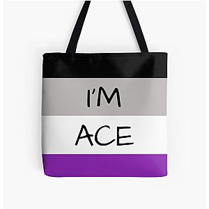 Asexual Flag Bags - ASEXUAL FLAG I'M ACE ASEXUAL T-SHIRT All Over Print Tote Bag RB1901