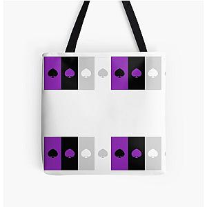 Asexual Flag Bags - ASEXUAL FLAG ASEXUAL ACE OF SPADES ASEXUAL T-SHIRT All Over Print Tote Bag RB1901