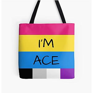 Asexual Flag Bags - Panromantic Flag Asexual Flag Asexual I'm Ace T-Shirt All Over Print Tote Bag RB1901