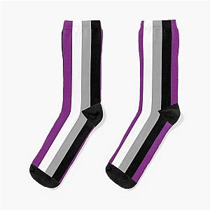 Asexual Flag Socks - Asexual Pride Flag Vertical Socks RB1901