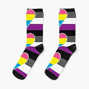 Asexual Flag Socks - Panromantic Asexual Flag Socks RB1901