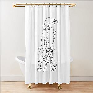 ashnikko line drawing Shower Curtain