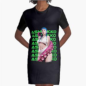 Ashnikko 	 (Pink	 Graphic T-Shirt Dress