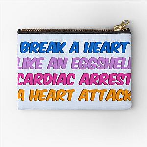 Ashnikko Tantrum Break a heart like an egg shell cardiac arrest a heart attack lyrics stickermagnet Zipper Pouch