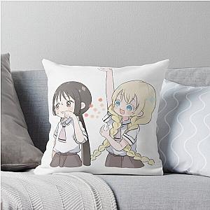 Olivia and Hanako Asobi Asobase Anime Throw Pillow