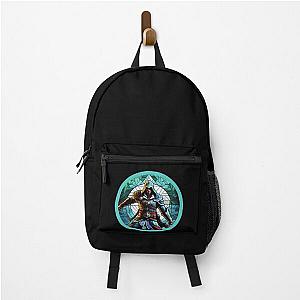 Assassin's Creed Eivor Portrait Stained Glass Backpack