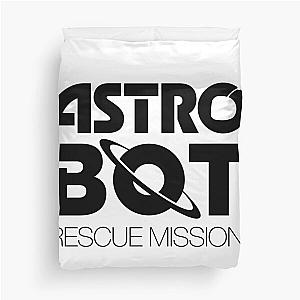 ASTRO BOT Rescue Mission BLACK LOGO Duvet Cover