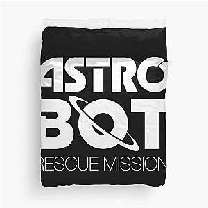 ASTRO BOT Rescue Mission WHITE LOGO Duvet Cover