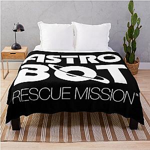 ASTRO BOT Rescue Mission WHITE LOGO Throw Blanket