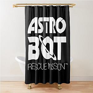 ASTRO BOT Rescue Mission WHITE LOGO Shower Curtain