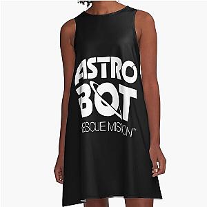 ASTRO BOT Rescue Mission WHITE LOGO A-Line Dress