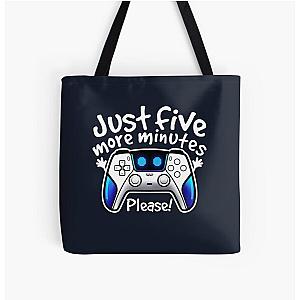 Just five more minutes astro bot dual sense All Over Print Tote Bag