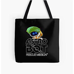 ASTRO BOT Rescue Mission LOGO with Bot All Over Print Tote Bag