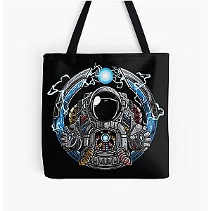 Astro Bot In A Space Pod Capsule All Over Print Tote Bag