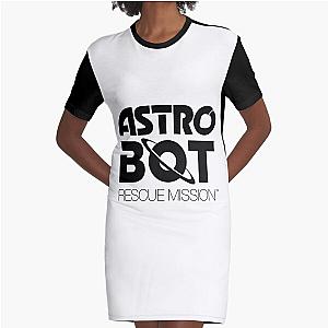 ASTRO BOT Rescue Mission BLACK LOGO Graphic T-Shirt Dress