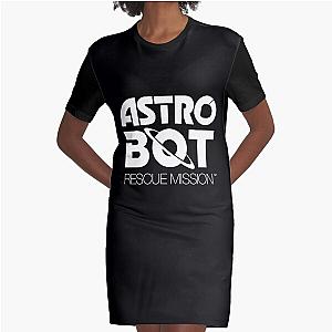 ASTRO BOT Rescue Mission WHITE LOGO Graphic T-Shirt Dress