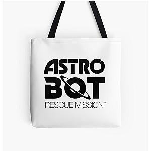 ASTRO BOT Rescue Mission BLACK LOGO All Over Print Tote Bag