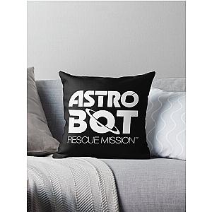 ASTRO BOT Rescue Mission WHITE LOGO Throw Pillow