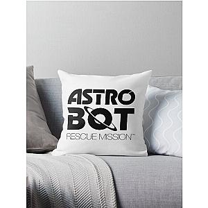 ASTRO BOT Rescue Mission BLACK LOGO Throw Pillow