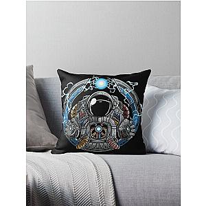 Astro Bot In A Space Pod Capsule Throw Pillow