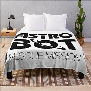 ASTRO BOT Rescue Mission BLACK LOGO Throw Blanket