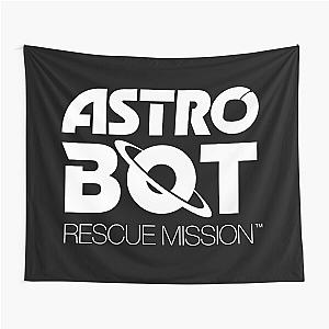 ASTRO BOT Rescue Mission WHITE LOGO Tapestry