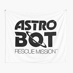 ASTRO BOT Rescue Mission BLACK LOGO Tapestry