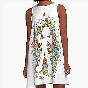 Doodle Astro Boy A Line Dress