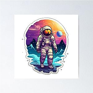 Astroneer in a space suit,space art Poster