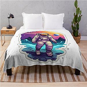 Astroneer in a space suit,space art Throw Blanket