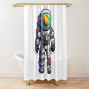 Astroneer in a space suit,space art Shower Curtain