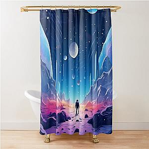 Astroneer in a space, space thrown blanket Shower Curtain