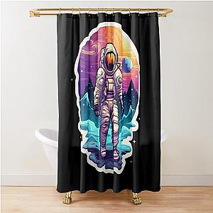 Astroneer in a space suit,space art Shower Curtain