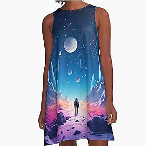 Astroneer in a space, space thrown blanket A-Line Dress